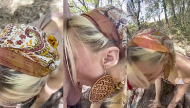 Ivy wolfe gets way too sloppy in the woods...