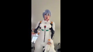 Masturbating Kenalialuv in Rei Ayanami Cosplay