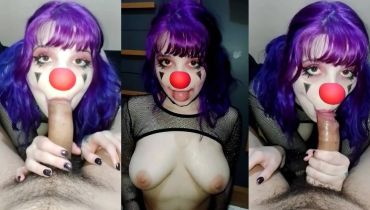 Huniebunnypop as a little clown slurping it all up...