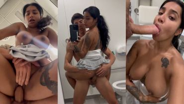 Yasmina khan getting absolutely hammered in a public toilet...